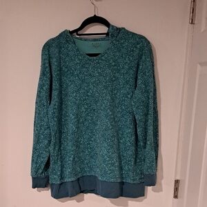 Athleta Teal Patterned Hoodie Size M